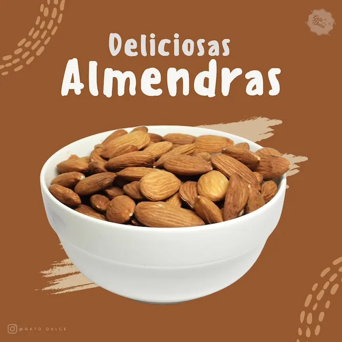 Deliciosas almendras cubiertas Gato Dulce